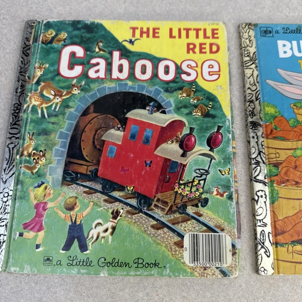 Vintage Little Golden Books Lot of 3 Little Red Hen, Bugs Bunny, Little Red Cabo